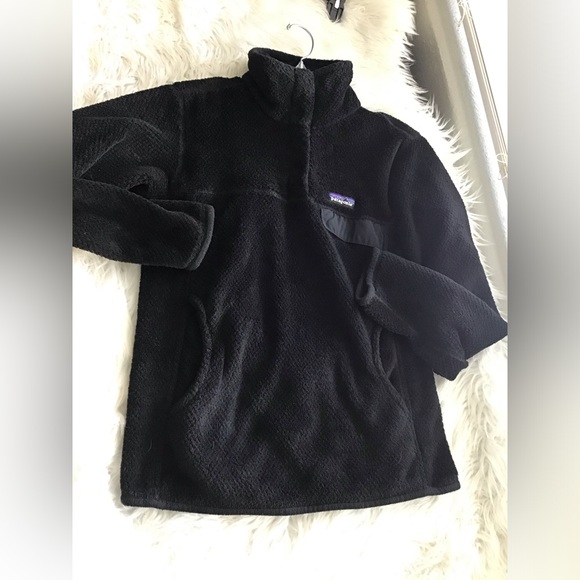 🏔Patagonia Snap T Fleece Pullover Size Small Black - Picture 4 of 9